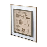 Equine Riding Gear IV v2 by Mercana Studio Hand Embellished Framed Art Print Matted under Glass from Mercana - Luna Furniture
