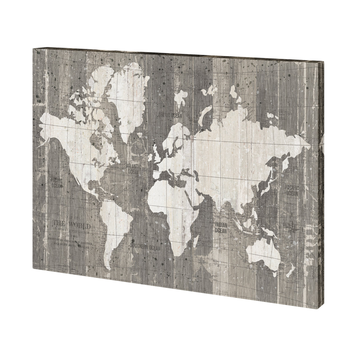 Old World Map Neutral by Mercana Studio a Hand Embellished Textured Canvas from Mercana - Luna Furniture