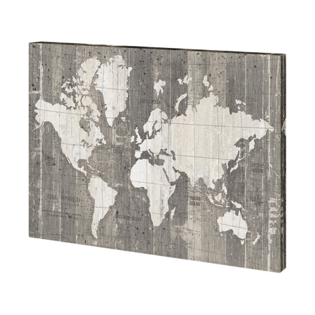 Old World Map Neutral by Mercana Studio a Hand Embellished Textured Canvas from Mercana - Luna Furniture
