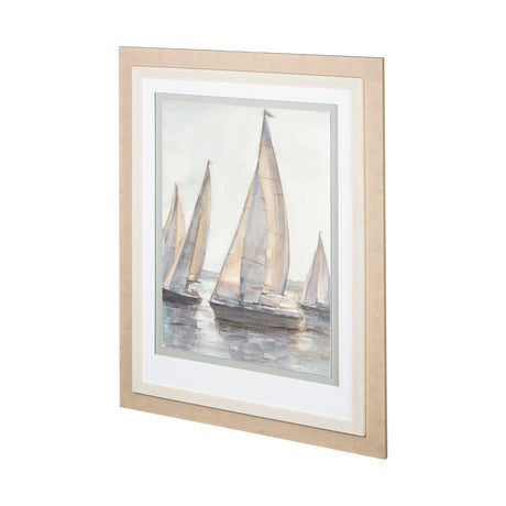 Plein Air Sailboats I by Ethan Harper a Framed Art Print Matted under Glass from Mercana - Luna Furniture