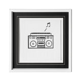Boom Box by Lawyer a Hand Embellished Textured Framed Art Print Matted under Glass from Mercana - Luna Furniture