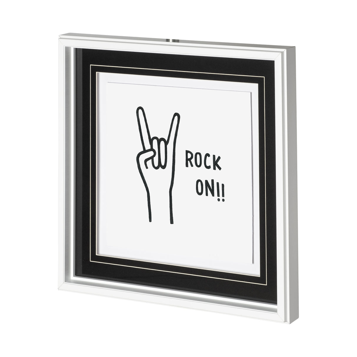 Rock On by Lawyer a Hand Embellished Textured Framed Art Print Matted under Glass from Mercana - Luna Furniture