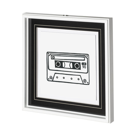 Mix Tape by Lawyer a Hand Embellished Textured Framed Art Print Matted under Glass from Mercana - Luna Furniture