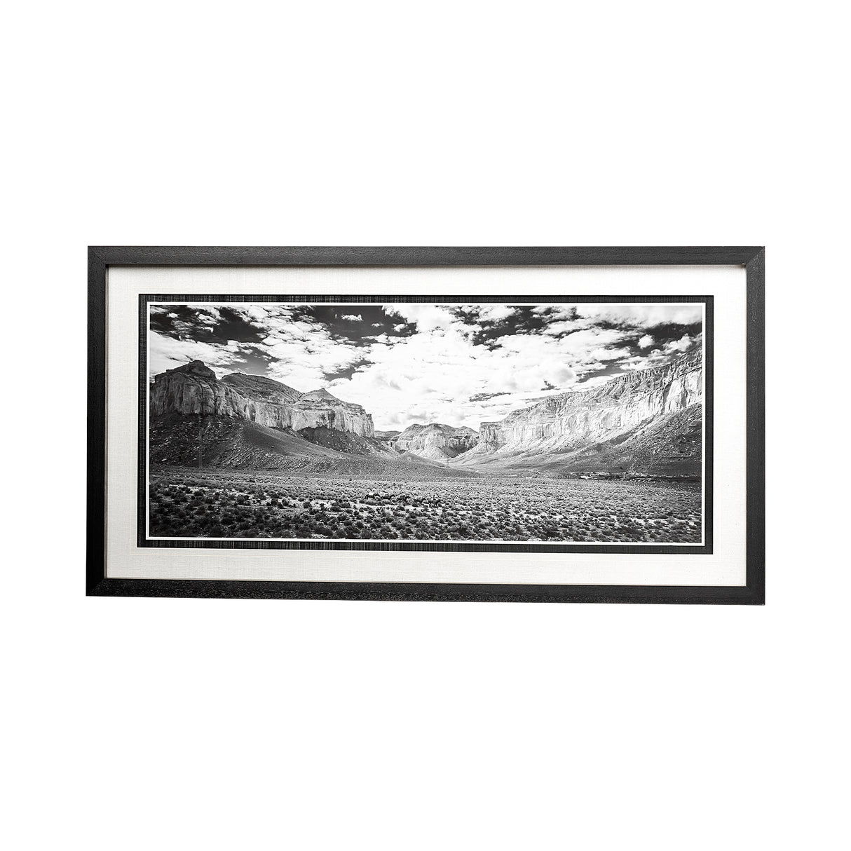 Grand Canyon Packtrain by Chris Dunker Hand Embellished Textured Framed Photo Art Print Matted under from Mercana - Luna Furniture