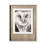 Charcoal Owl II by Jennifer Paxton Parker a Framed Art Print Matted under Glass from Mercana - Luna Furniture