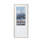 Anchored In Blue I by Aziz Kadmiri a Hand Embellished Textured Framed Art Print Matted under Glass from Mercana - Luna Furniture