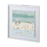 Sea Glass Sandbar I by Emma Scarvey a Hand Embellished Textured Framed Art Print Matted under Glass from Mercana - Luna Furniture