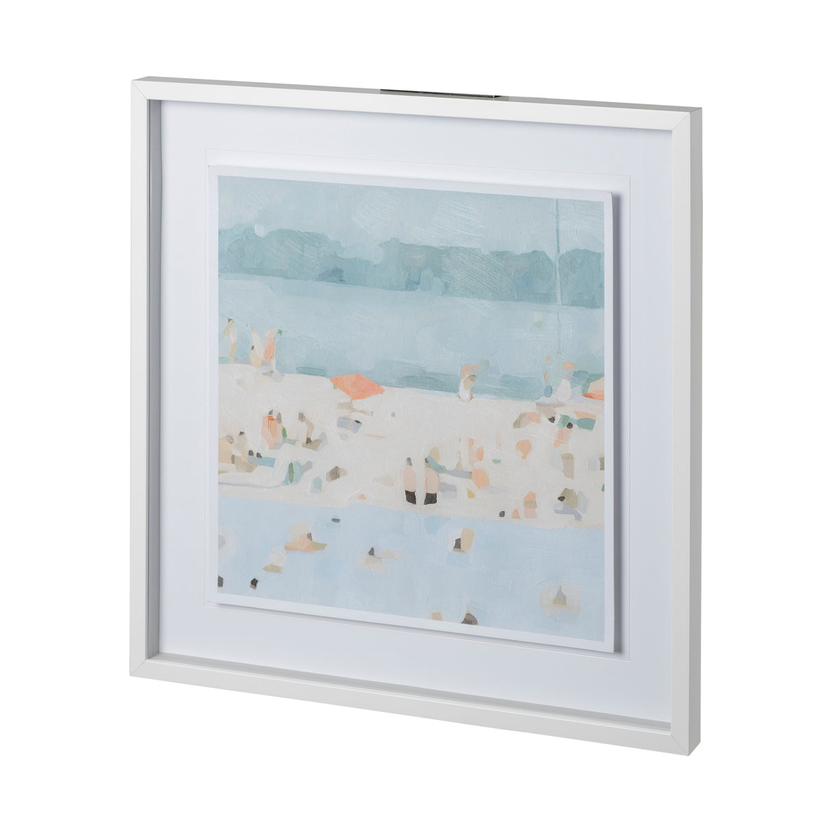 Sea Glass Sandbar II by Emma Scarvey a Hand Embellished Textured Framed Art Print Matted under Glass from Mercana - Luna Furniture