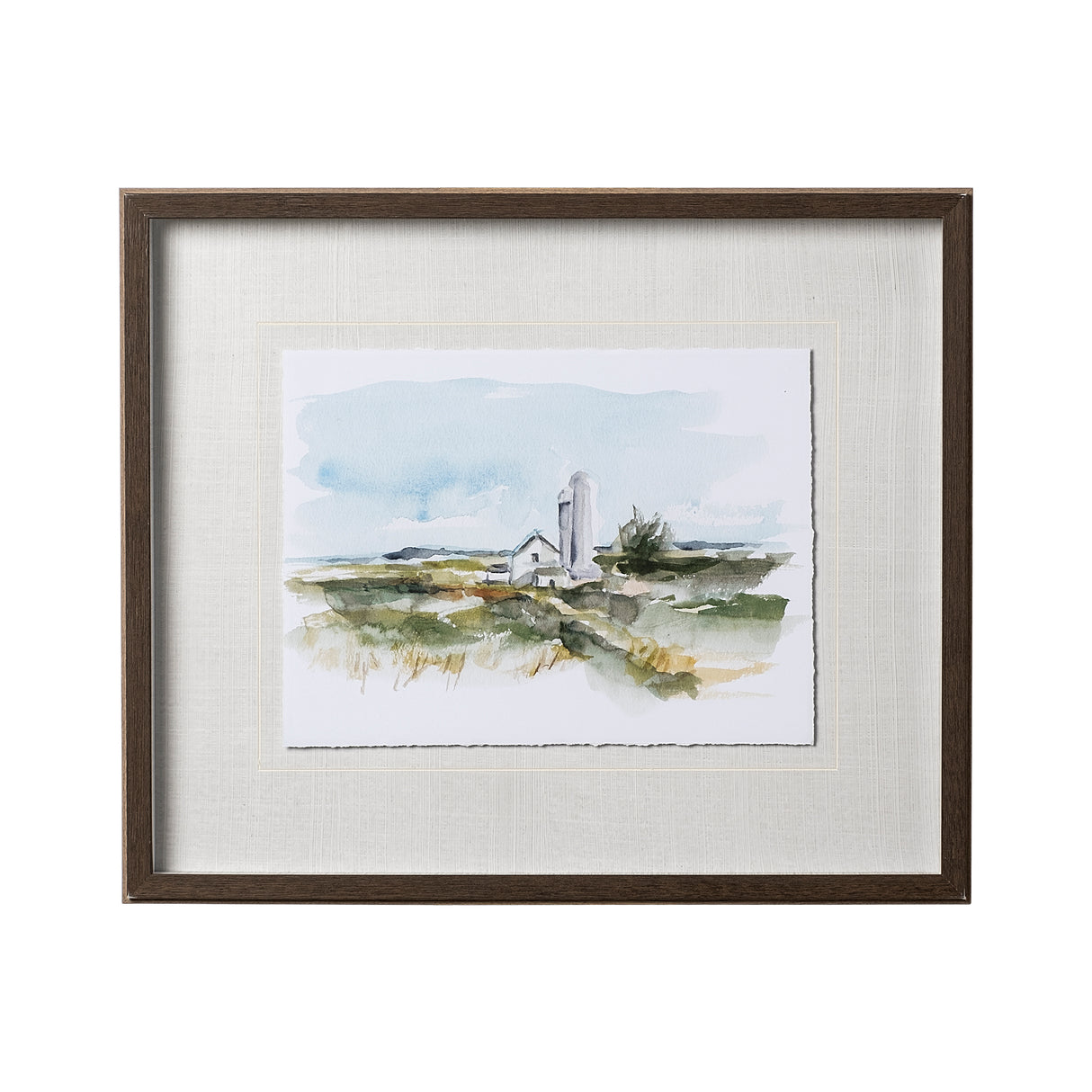 Rural Plein Air I by Ethan Harper a Hand Embellished Textured Framed Art Print Matted under Glass from Mercana - Luna Furniture