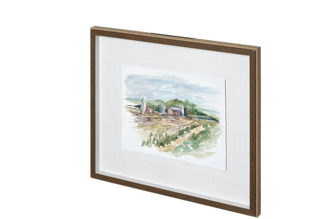 Rural Plein Air VI by Ethan Harper a Hand Embellished Textured Framed Art Print Matted under Glass from Mercana - Luna Furniture