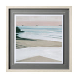 Coastal Lines II by Emma Scarvey a Hand Embellished Textured Framed Art Print Matted under Glass from Mercana - Luna Furniture