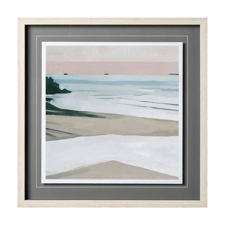 Coastal Lines II by Emma Scarvey a Hand Embellished Textured Framed Art Print Matted under Glass from Mercana - Luna Furniture