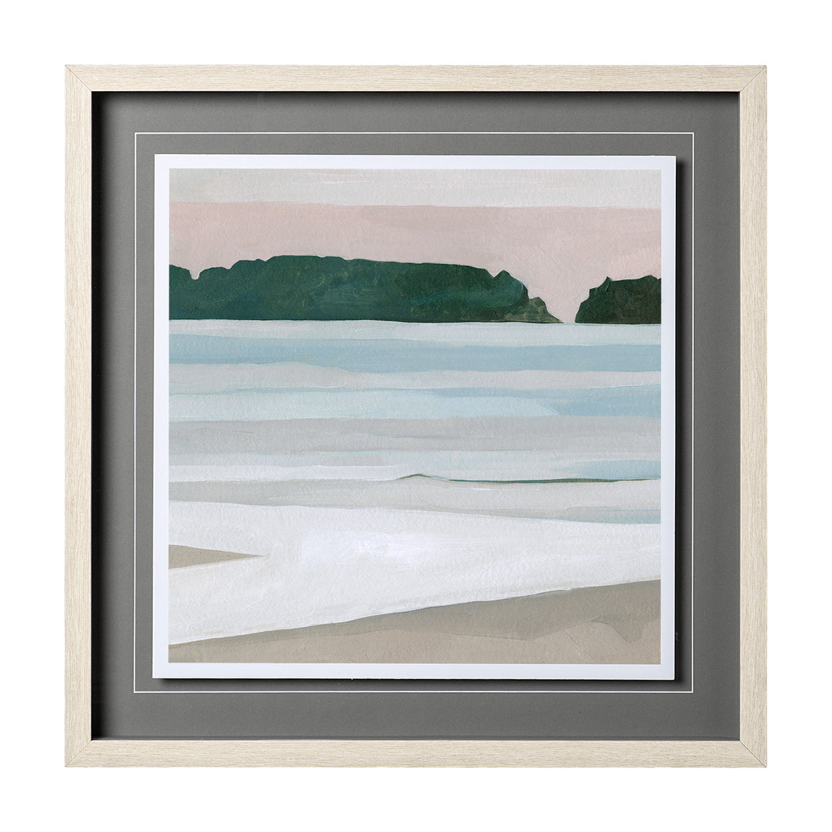 Coastal Lines III by Emma Scarvey a Hand Embellished Textured Framed Art Print Matted under Glass from Mercana - Luna Furniture