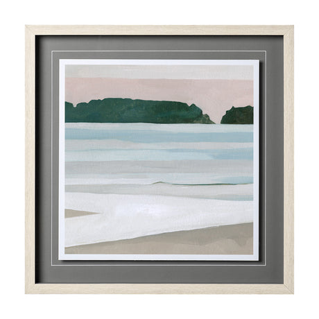 Coastal Lines III by Emma Scarvey a Hand Embellished Textured Framed Art Print Matted under Glass from Mercana - Luna Furniture
