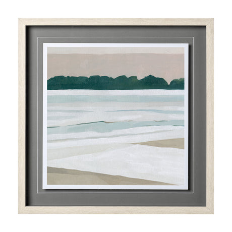 Coastal Lines IV by Emma Scarvey a Hand Embellished Textured Framed Art Print Matted under Glass from Mercana - Luna Furniture