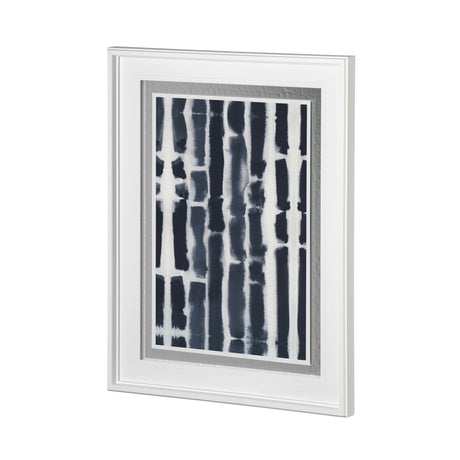Indigo Lines I by Melody Ducharme a Hand Embellished Textured Framed Art Print Matted under Glass from Mercana - Luna Furniture