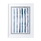 Indigo Lines II by Melody Ducharme a Hand Embellished Textured Framed Art Print Matted under Glass from Mercana - Luna Furniture