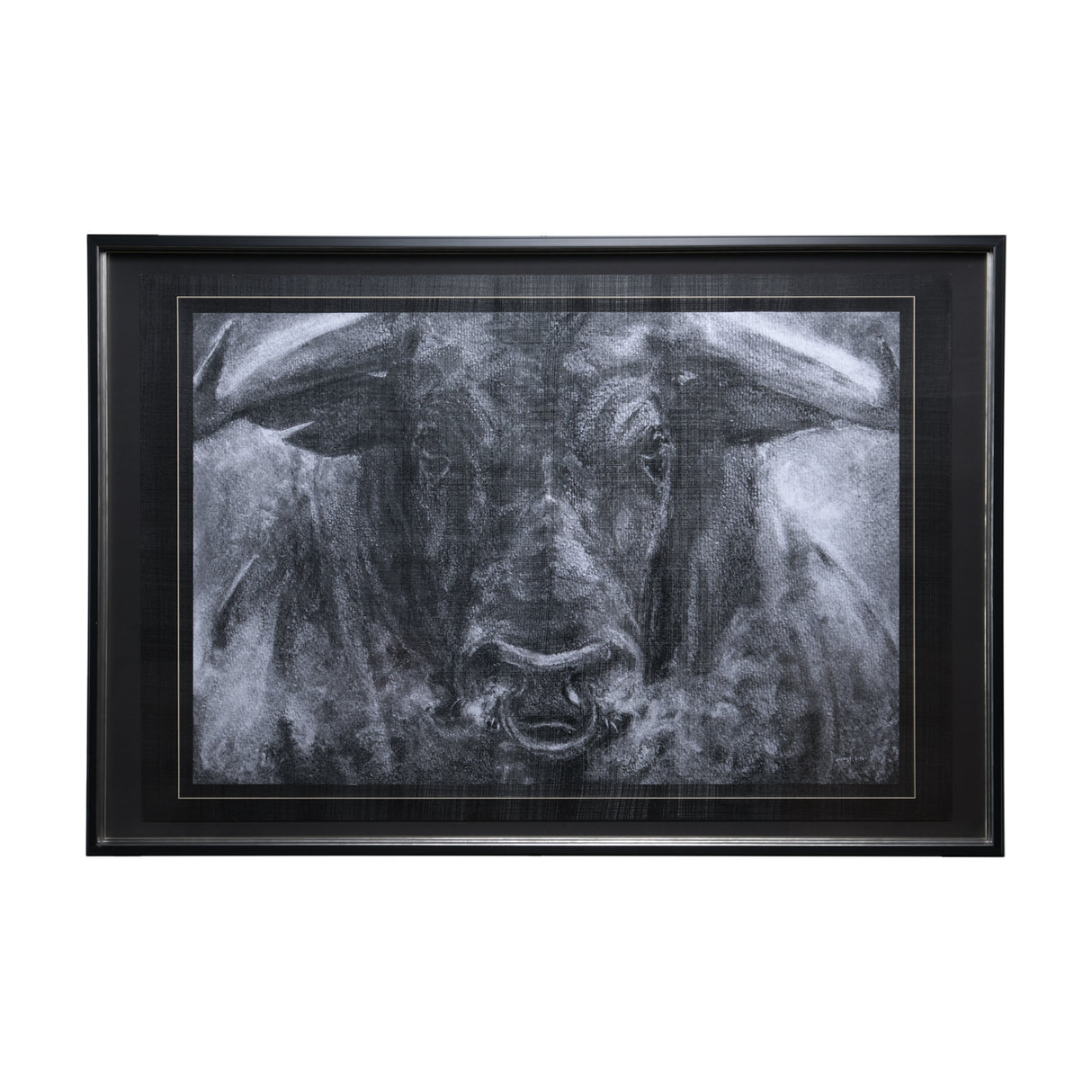 Ringo by Mercana Studio a Hand Embellished Textured Framed Art Print Matted under Glass from Mercana - Luna Furniture