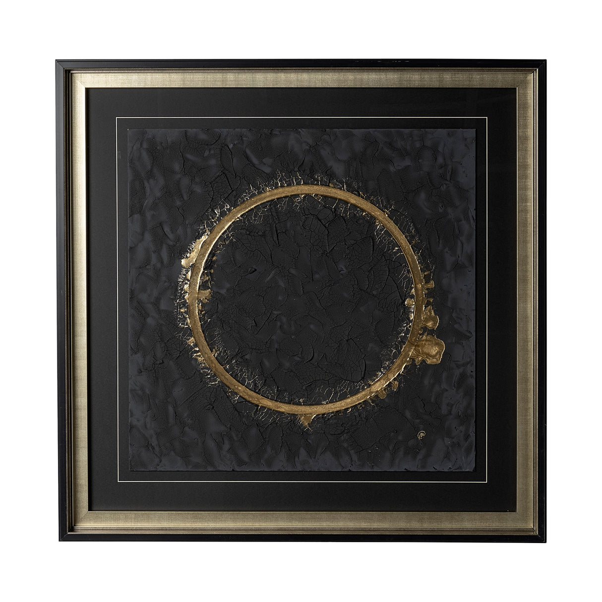Halo II (Black) by Studio M a handmade Original Framed Artwork under Glass from Mercana - Luna Furniture