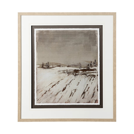Silent Snow I by Jonathan Klassen a Hand Embellished Textured Framed Art Print Matted under Glass from Mercana - Luna Furniture