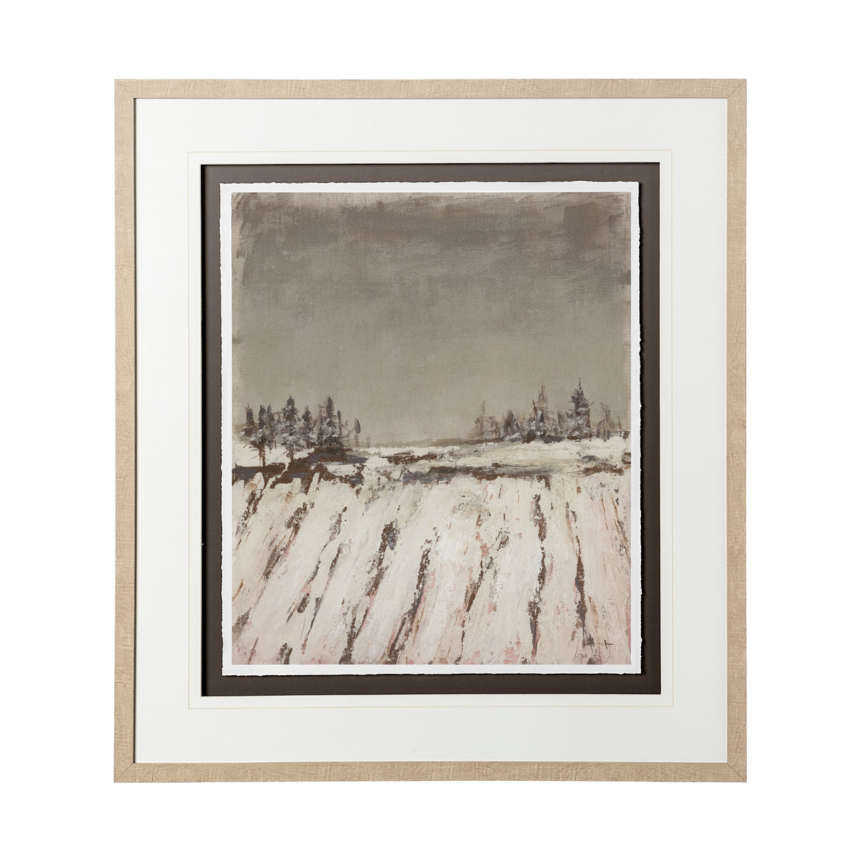 Silent Snow II by Jonathan Klassen a Hand Embellished Textured Framed Art Print Matted under Glass from Mercana - Luna Furniture