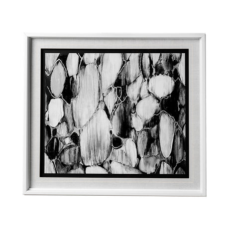 River Rocks by Liz Jardine a Hand Embellished Textured Framed Art Print Matted under Glass from Mercana - Luna Furniture