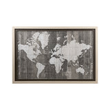 Old World Map Neutral by Mercana Studio Hand Embellished Textured Framed Art Print Matted under Glas from Mercana - Luna Furniture