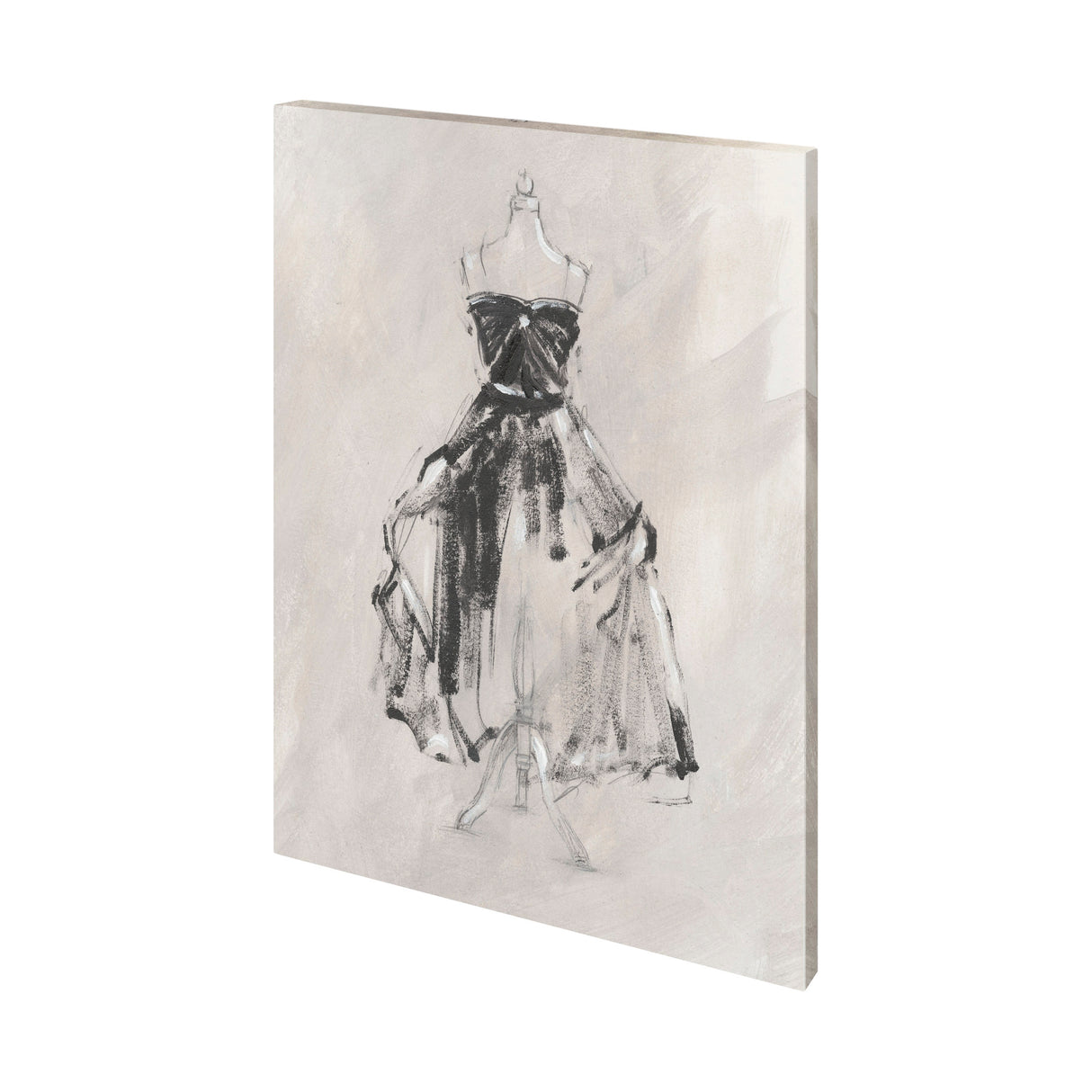 Black Evening Gown I by Ethan Harper a Hand Embellished Textured Canvas from Mercana - Luna Furniture