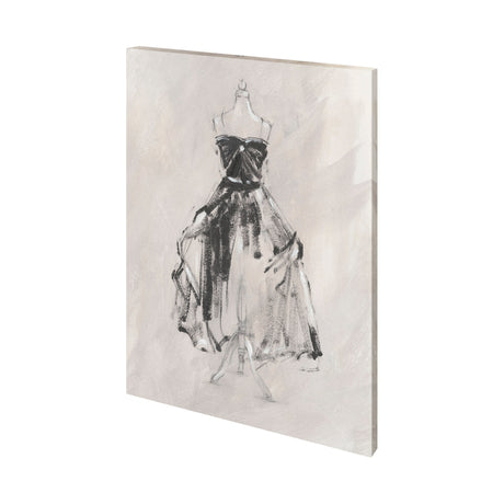 Black Evening Gown I by Ethan Harper a Hand Embellished Textured Canvas from Mercana - Luna Furniture