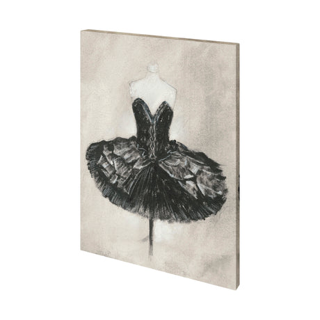Black Ballet Dress I by Ethan Harper a Hand Embellished Textured Canvas from Mercana - Luna Furniture