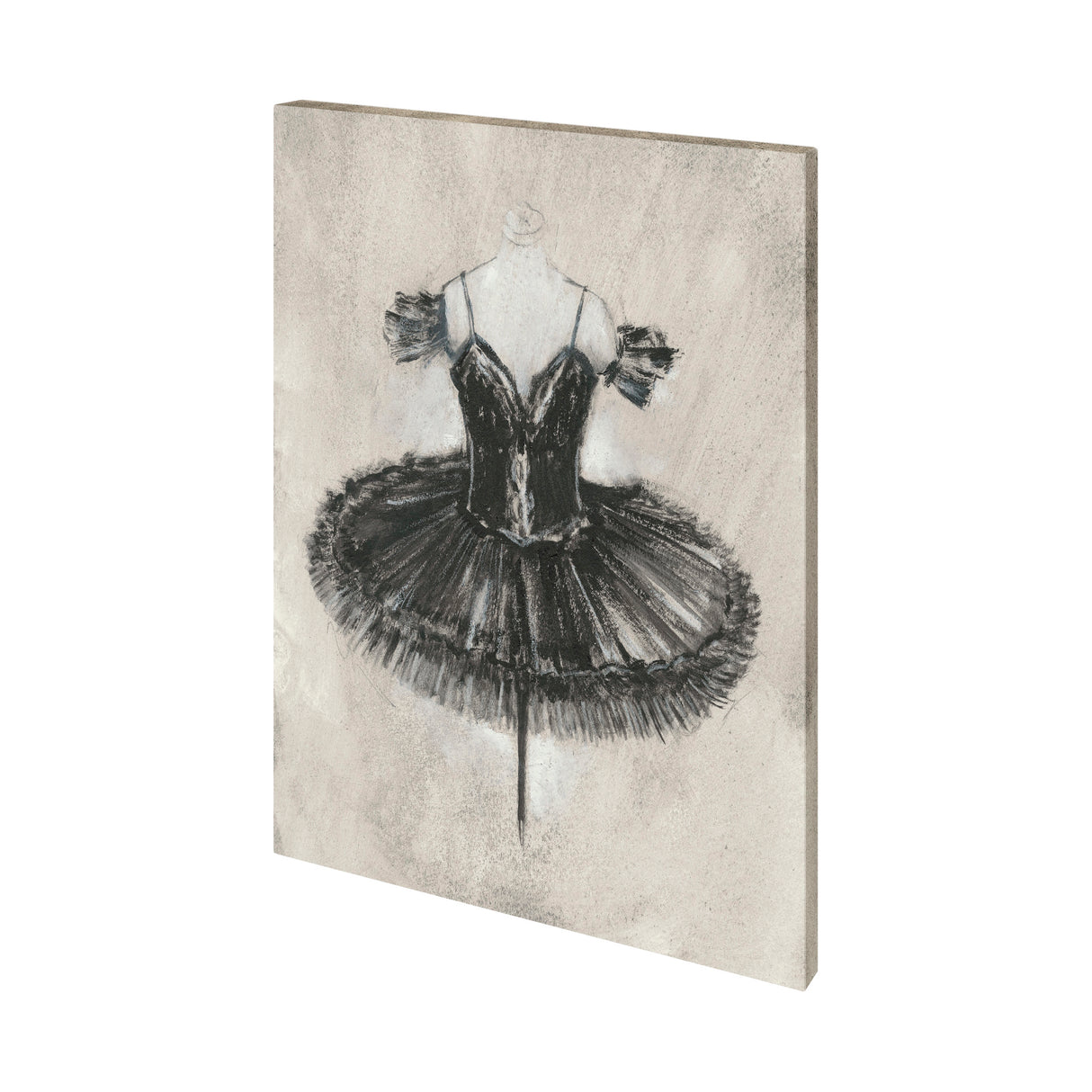 Black Ballet Dress II by Ethan Harper a Hand Embellished Textured Canvas from Mercana - Luna Furniture