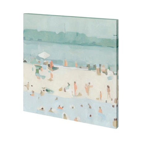 Sea Glass Sandbar I by Emma Scarvey a Hand Embellished Textured Canvas from Mercana - Luna Furniture
