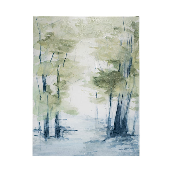 Forest Dew I by Melody Ducharme  a Hand Embellished Textured Canvas