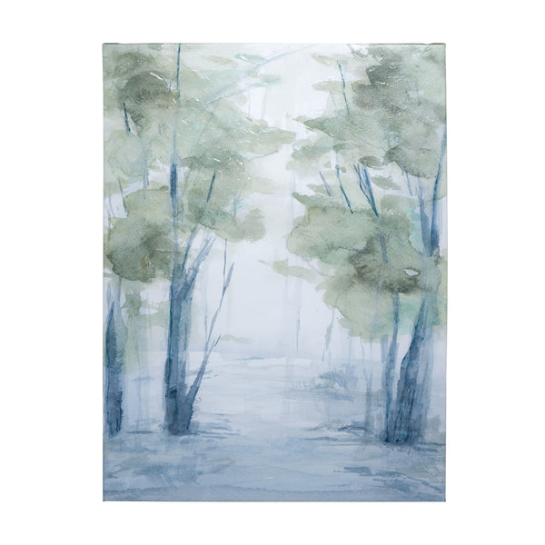Forest Dew I by Melody Ducharme  a Hand Embellished Textured Canvas