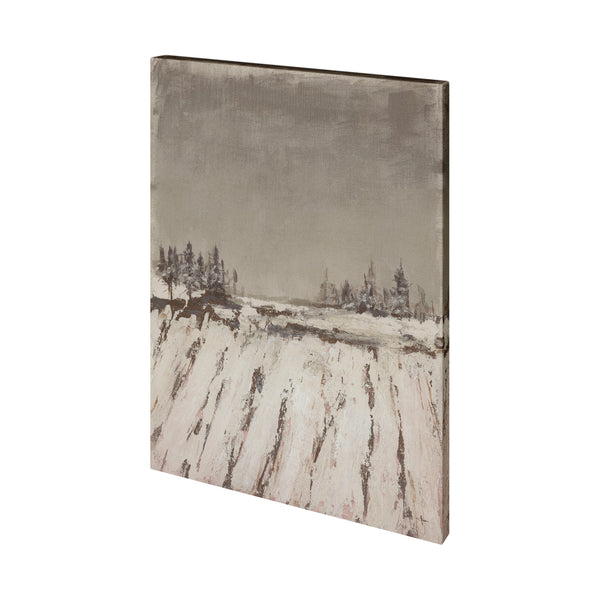 Silent Snow II by Jonathan Klassen a Hand Embellished Textured Canvas