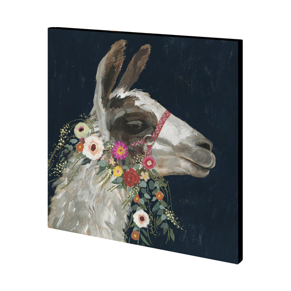 Lovely Llama I by Victoria Borges a Hand Embellished Textured Canvas