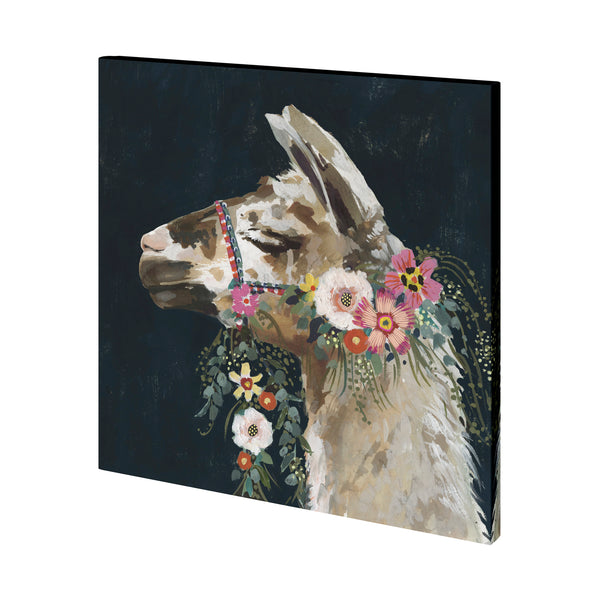 Lovely Llama II by Victoria Borges a Hand Embellished Textured Canvas