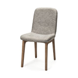 David Grey Fabric Wrap Medium Brown Wood Base Dining Chair, Set of 2 from Mercana - Luna Furniture