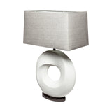 Celtica (26.8"H) White Resin Ring-Shaped Base Table Lamp from Mercana - Luna Furniture