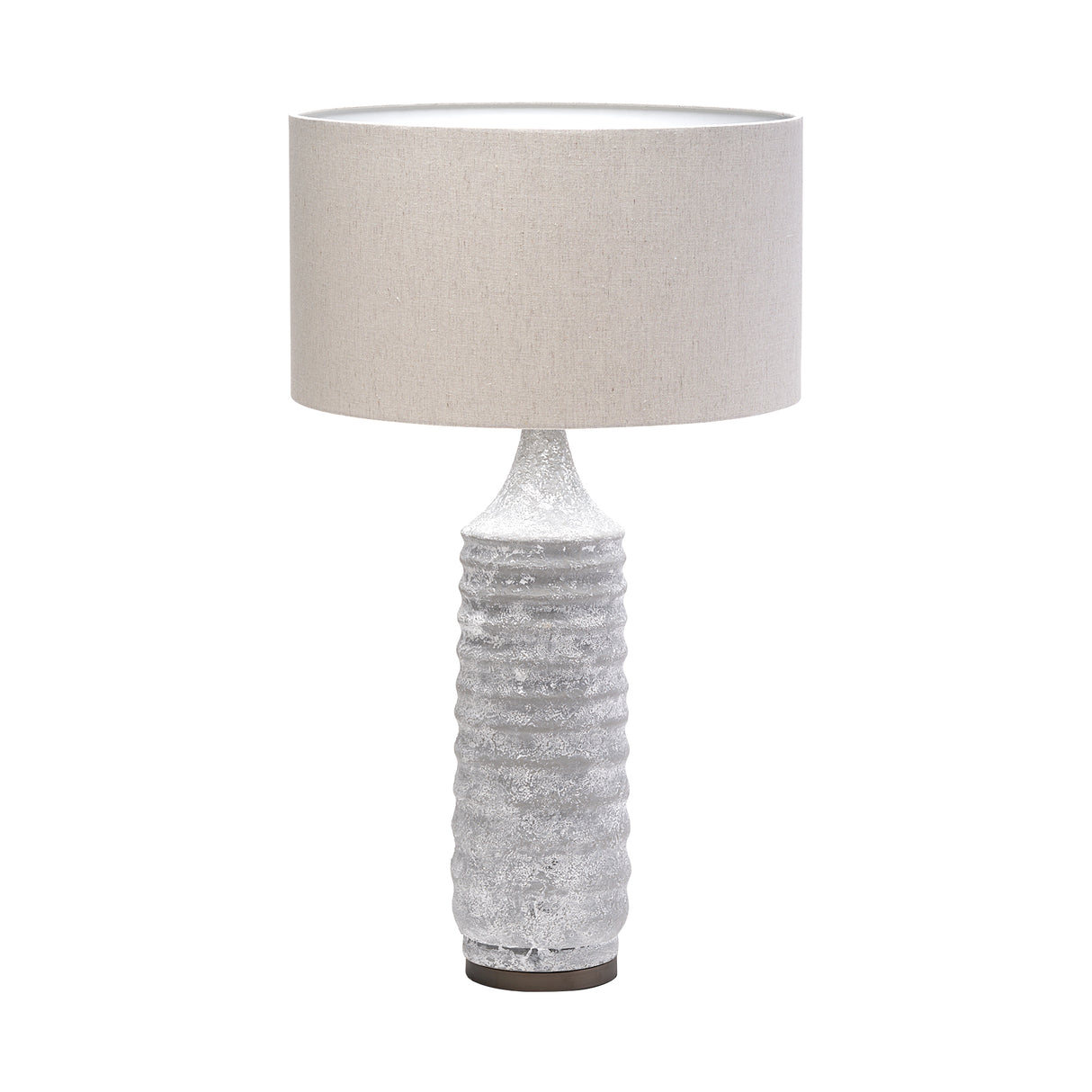 Harlan (30.5"H) Beige-Toned Fabric Shade Gray Concrete Base Table Lamp from Mercana - Luna Furniture