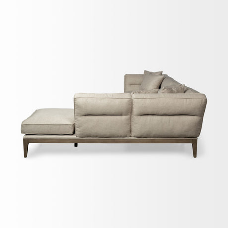 Denali III Beige Upholstered Wooden Frame Sectional from Mercana - Luna Furniture