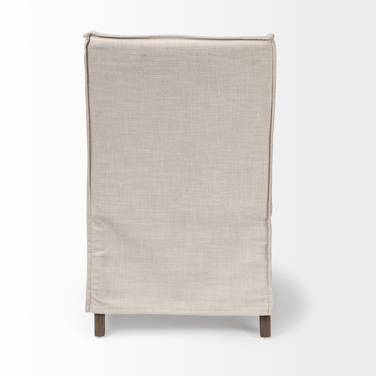 Elbert II Cream Fabric Slip-Cover Brown Wood Frame Dining Chair from Mercana - Luna Furniture