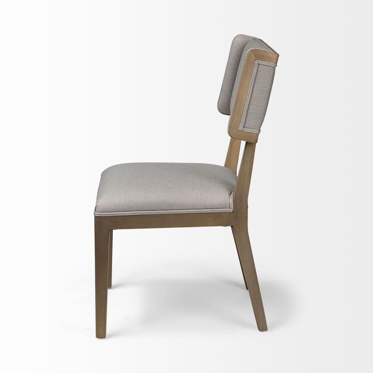 Tenton I Grey Fabric Wrap Brown Wooden Base Dining Chair, Set of 2 from Mercana - Luna Furniture