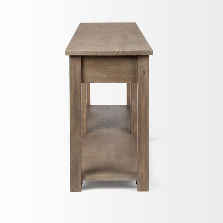 Harrelson III 72L x 18W Brown Wood 4 Drawer Console Table from Mercana - Luna Furniture