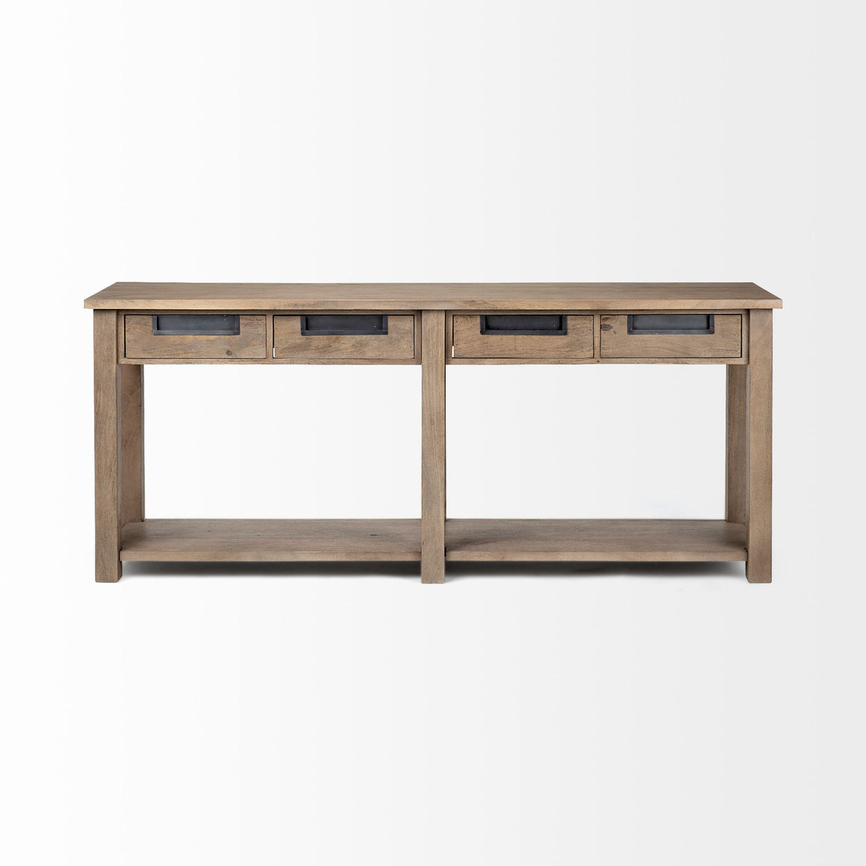 Harrelson III 72L x 18W Brown Wood 4 Drawer Console Table from Mercana - Luna Furniture