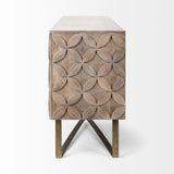 Excelsior I (72x18.3) Solid Wood Gold Metal Base 4 Cabinet Door SideBoard from Mercana - Luna Furniture