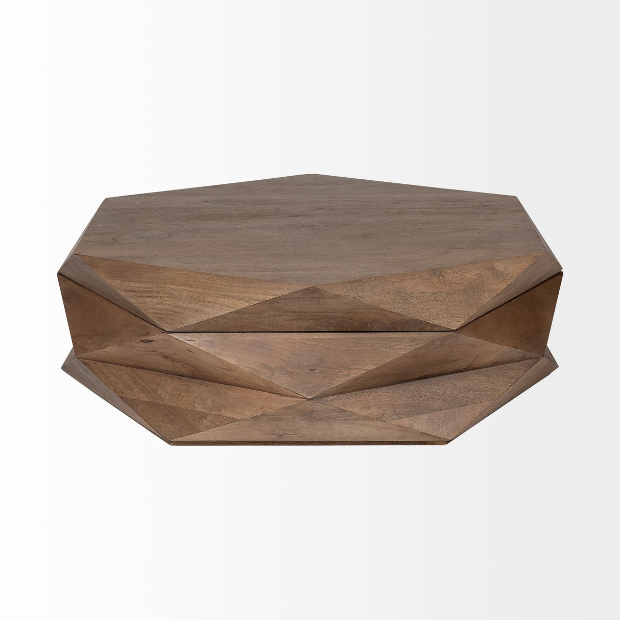 Arreto 48" Hexagonal Hinged Solid Wood Top and Base Coffee Table from Mercana - Luna Furniture