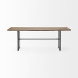 Ledger III 84x38 Brown Solid Wood Top & Base Dining Table from Mercana - Luna Furniture