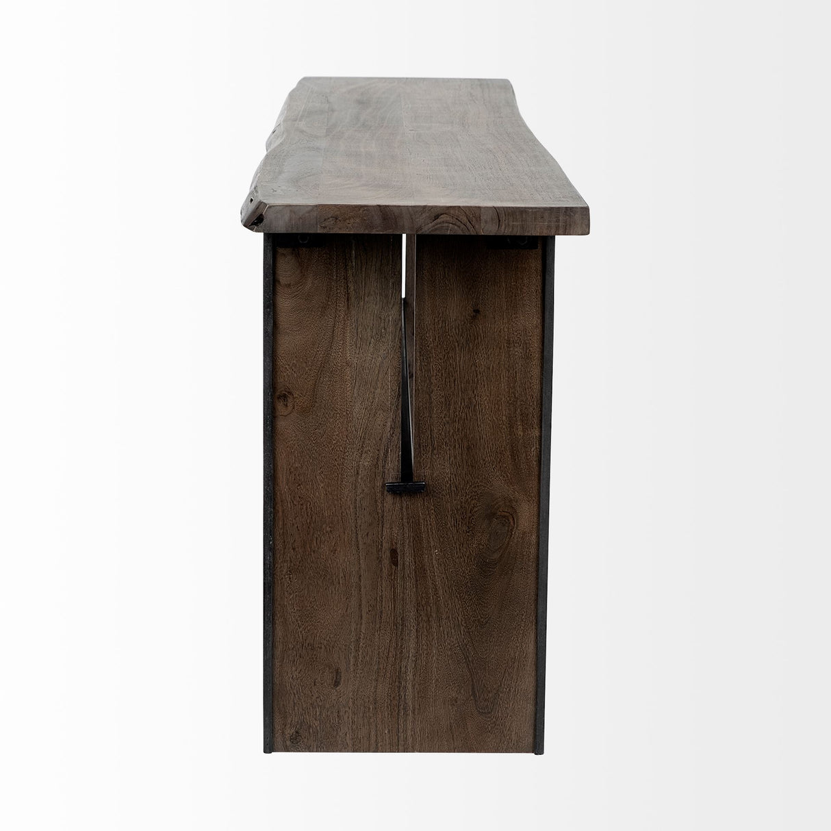 Ledger II 70L x 17W x 30H Live-Edge Wooden Brown Console Table from Mercana - Luna Furniture