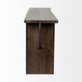 Ledger II 70L x 17W x 30H Live-Edge Wooden Brown Console Table from Mercana - Luna Furniture